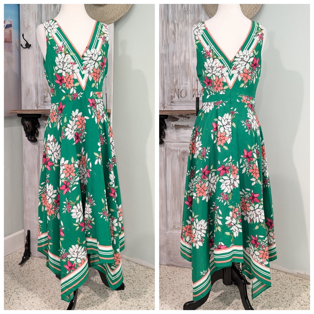 NWT Vince Camuto Green Floral Maxi Sundress